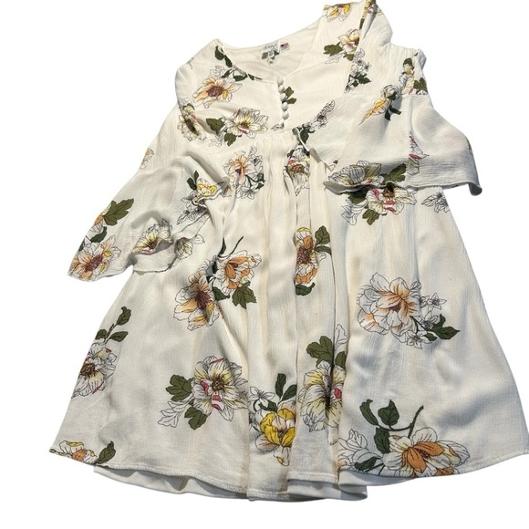 Jody California Midi Floral Dress Sz Lrg - Picture 6 of 14